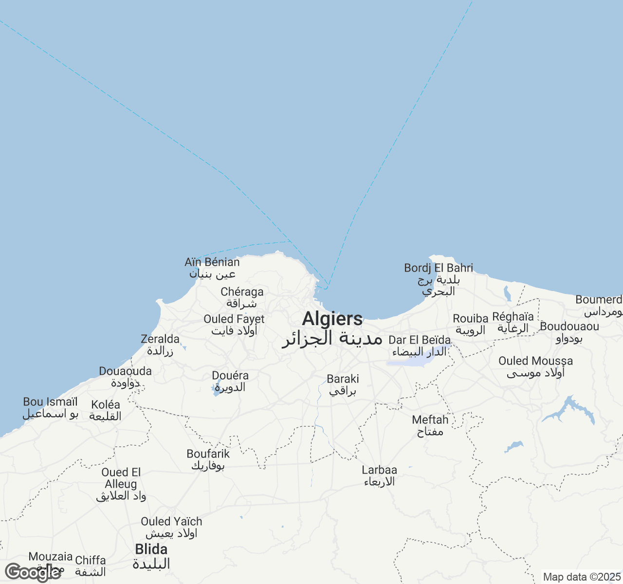 Map of Algiers
